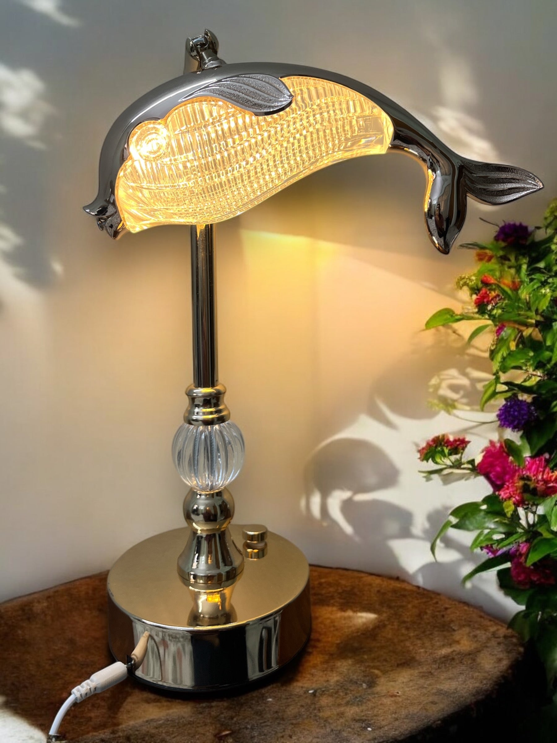Dolphin Glow Touch-Control LED Lamp
