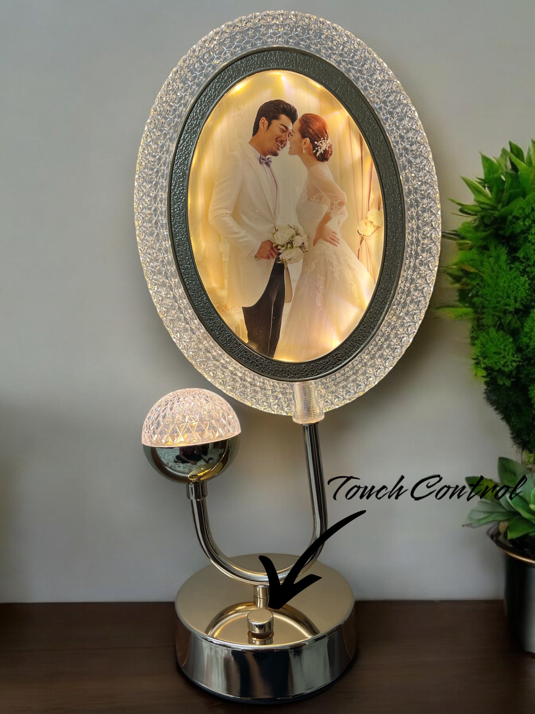Elegant Personalized Photo Frame Lamp with Touch Control