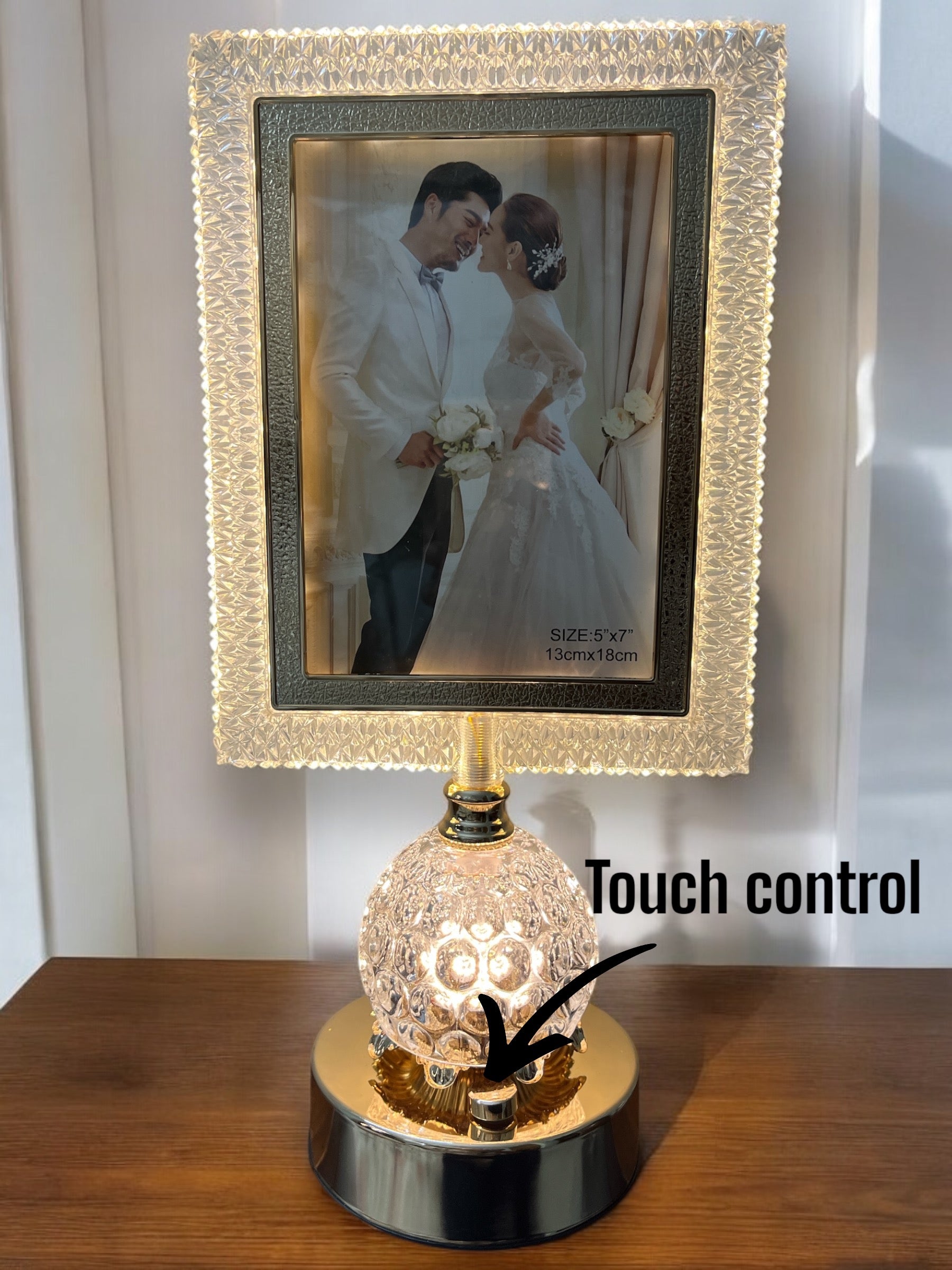 Elegant Crystal Photo Frame Lamp